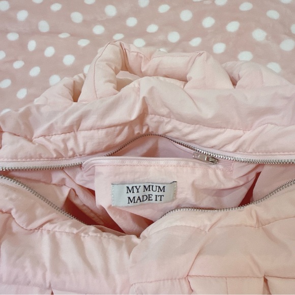 Pink Quilted Puffer Tote Bag - Picture 3 of 4